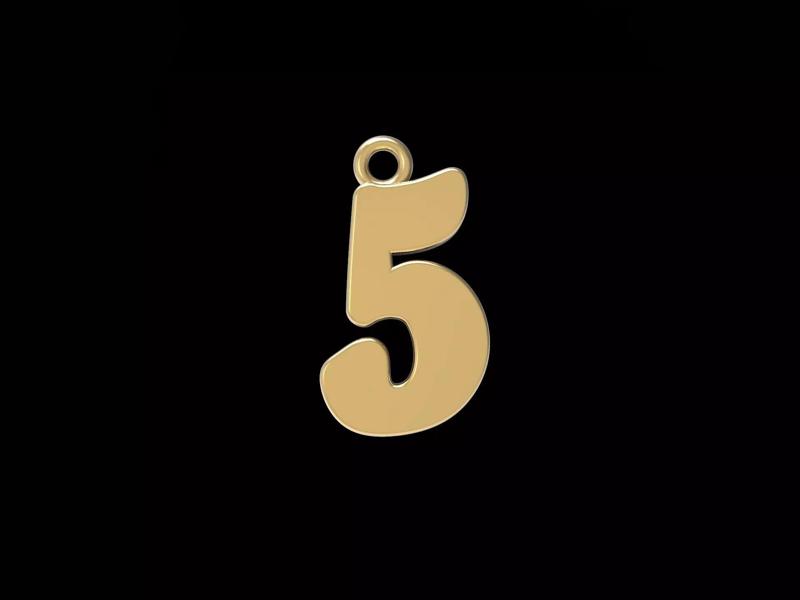 pendant number five 5