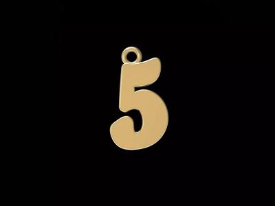 pendant number five 5