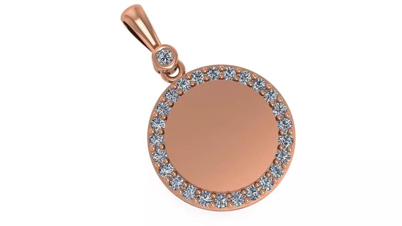 Round Circle Light Charm Pendant Necklace