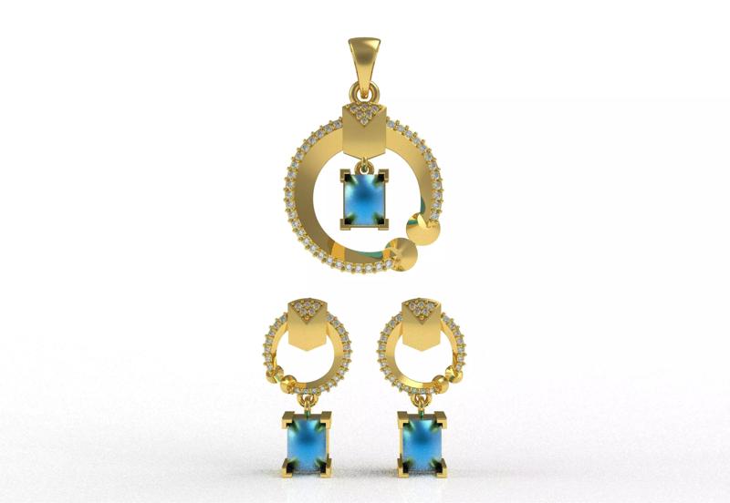 Diamond Pendant Set 42