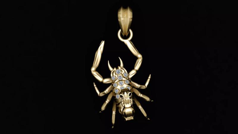 SCORPIO  PENDANT 3D PRINTABLE MODEL