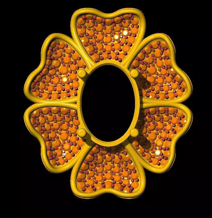 Sidepiece flower made of crystals