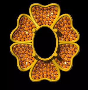 Sidepiece flower made of crystals