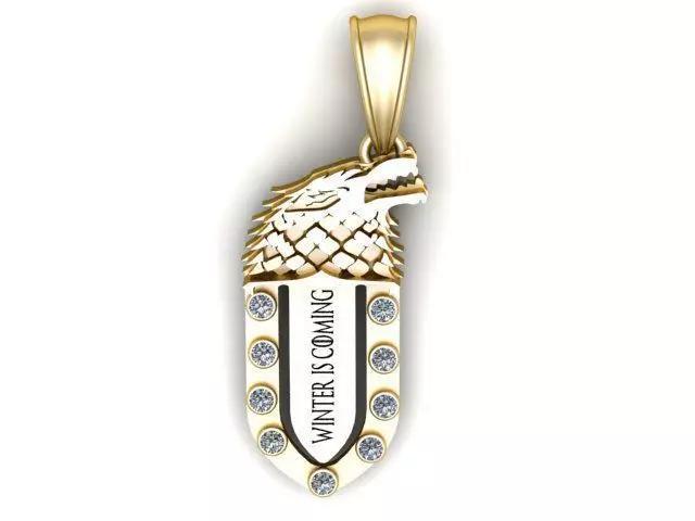 Game of Thrones gold pendant   3D printable model