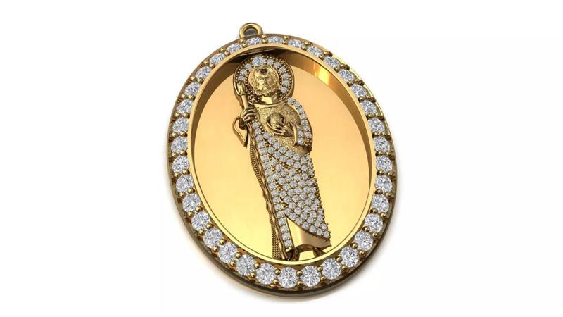 St Jude Pendant Saint Jude Jewelry STL 3DM San Judas Necklace