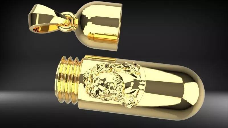 Jesus Christ Holder Capsule Pendant Necklace Jewelry