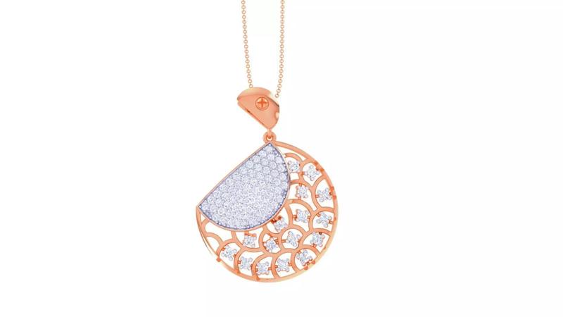 Diamond Mesh High Jewelry Pendant Earrings Set 3dm stl obj mtl