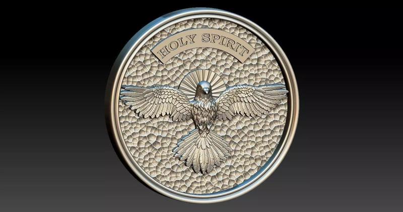 Holy Spirit Pendant - Coin