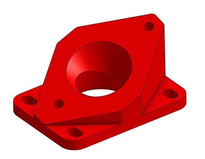 AM6 / Derbi High Flow intake manifold 10mm riser