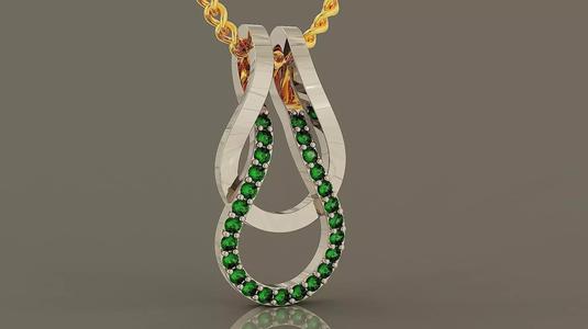 Prong set diamond infinity necklace