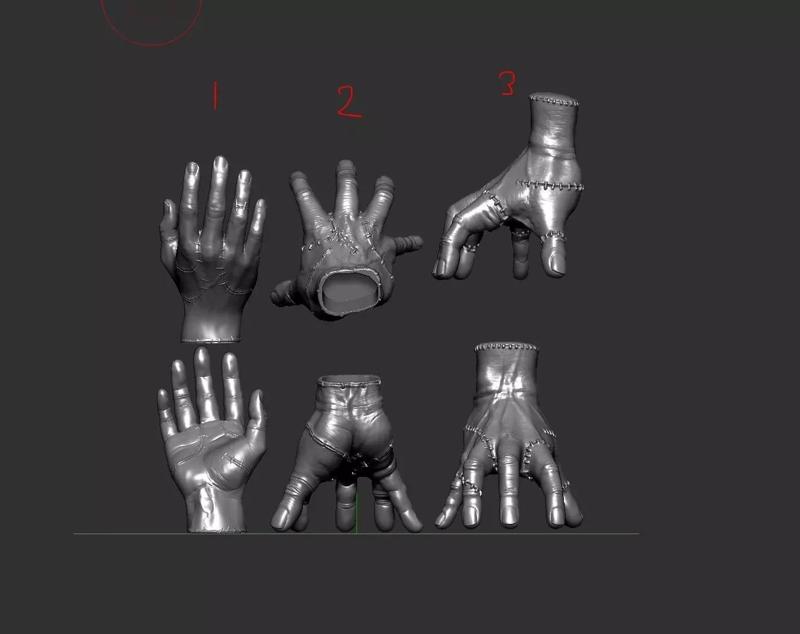 Wednesday hand with pen holder