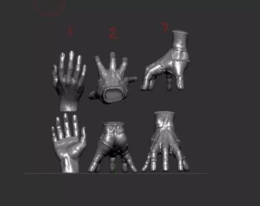 Wednesday hand with pen holder