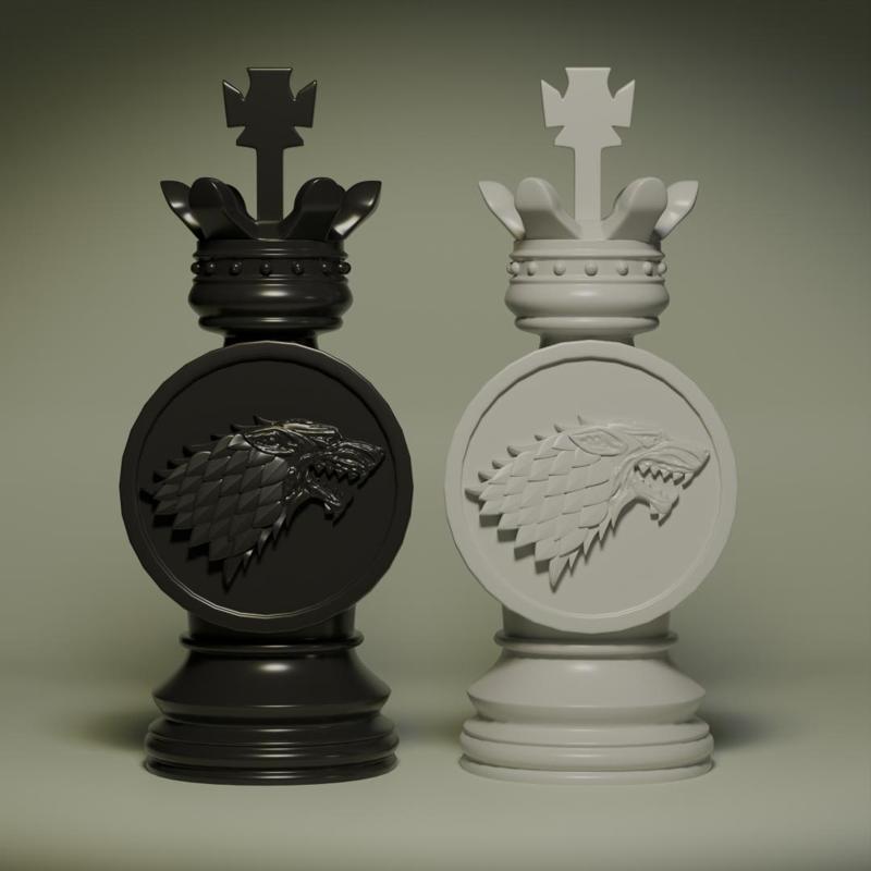 3D printable house Stark chess piece as a toy or paperweight 3D print model