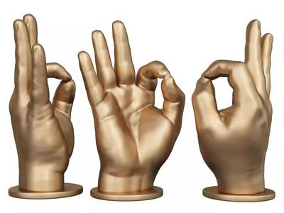 Hand OK sculpture