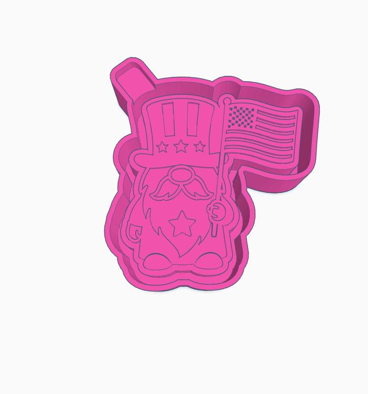 Fourth of July Gnome Mold Housing STL