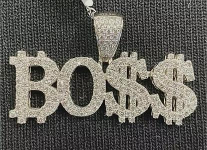 Boss pendant charm dollar sign 3D print model