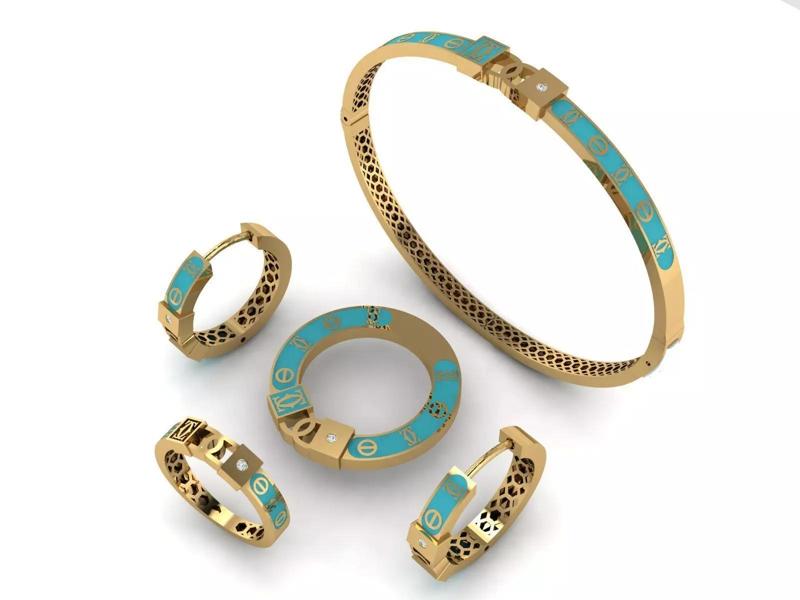 Branded enamel set