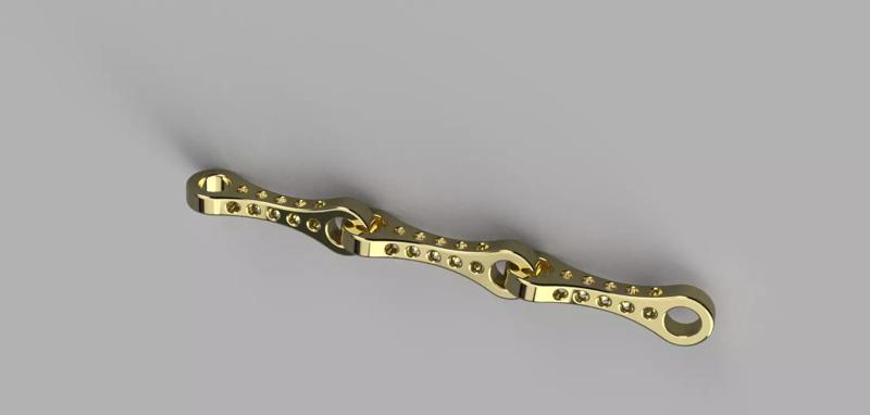 Chain link and stone set