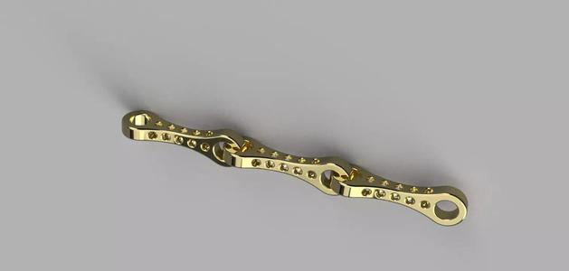 Chain link and stone set