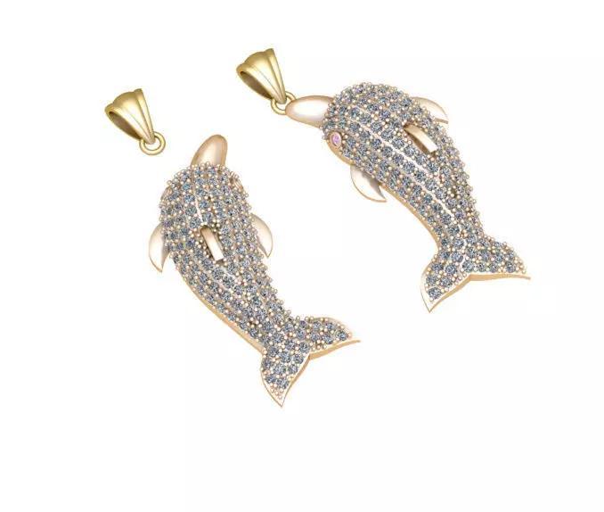 Dolphin jewelry pendant