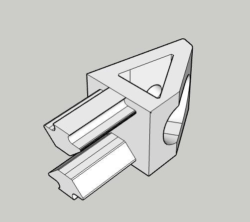 80/20 1010 T-slot 105° end bracket