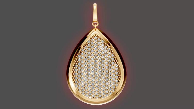 Pear Pave Pendant
