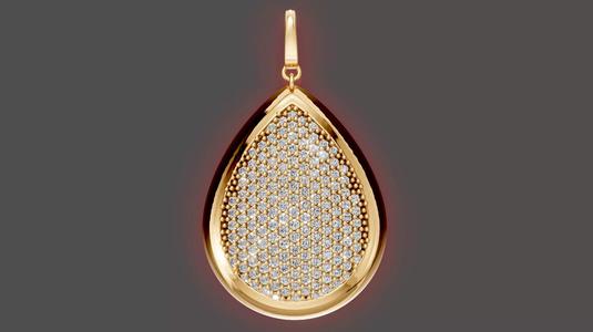 Pear Pave Pendant