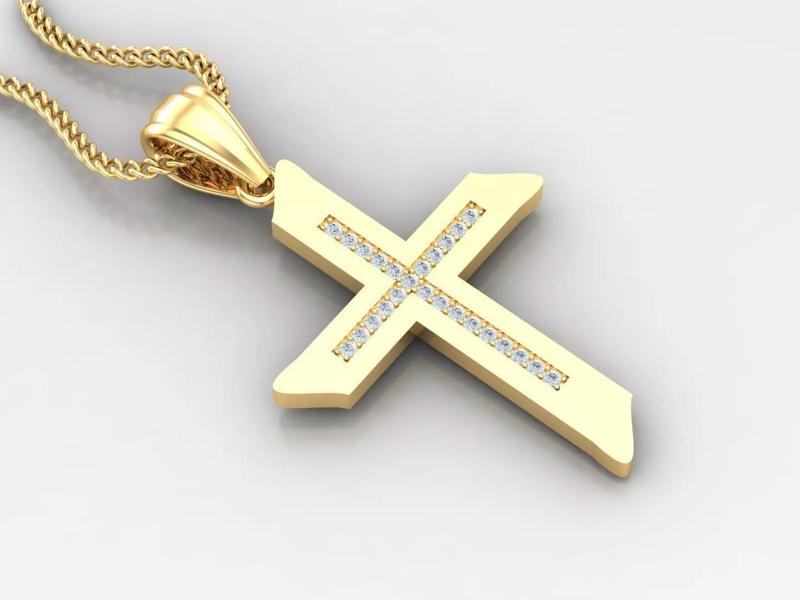 Jesus Christ Cross Pendant Print 4CP068