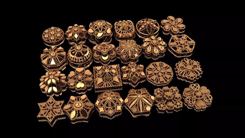 Art Deco Revival Combo of Ear Rings 24