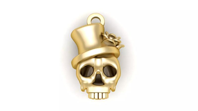 Skull Head Pendant 3d Printable Model
