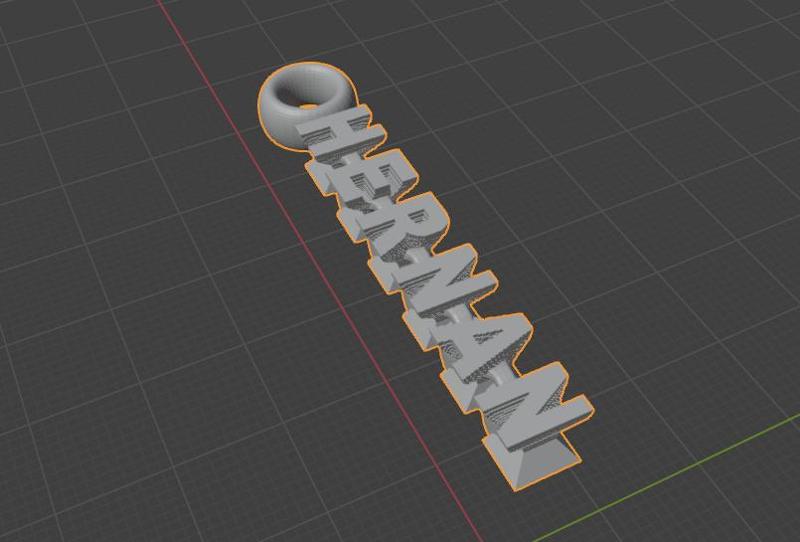 llavero flexible con nombre de hernan