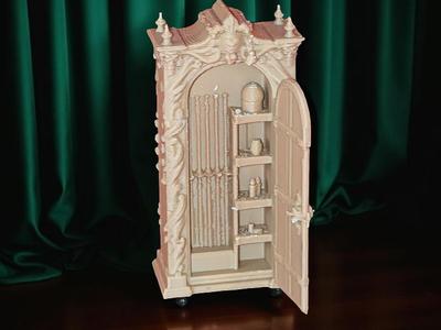 detailed weapon cabinet miniatur