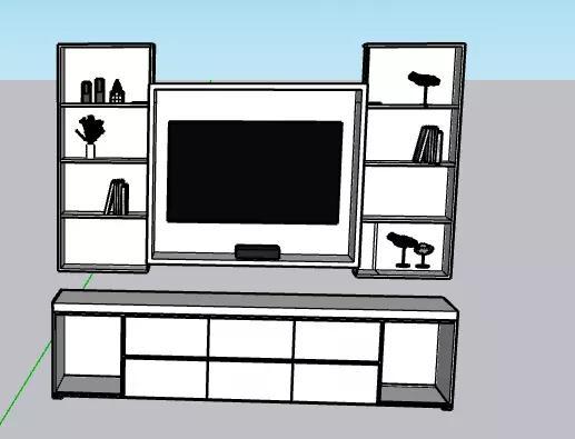 Modern TV Stand with Storage 3D Model for Home Interior Design