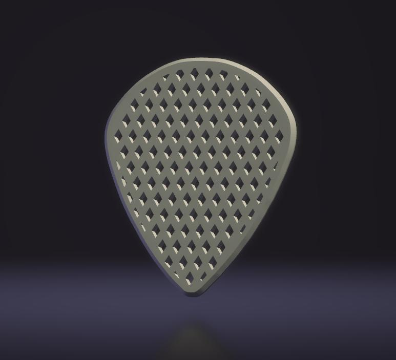 Custom Guitar Pick -- Mesh