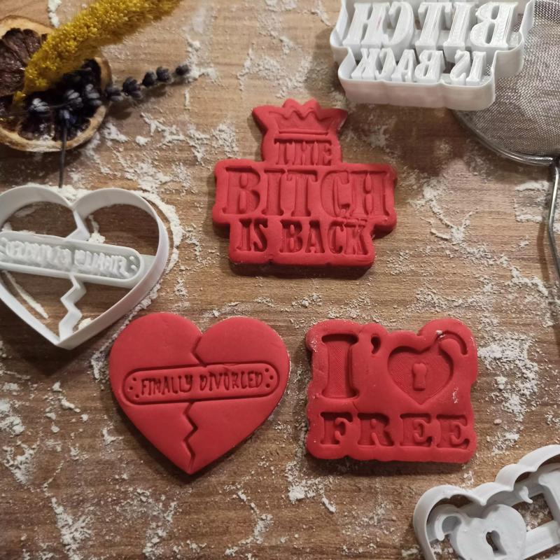 Divorced Cookie Cutter Set - Funny Divorce Figures