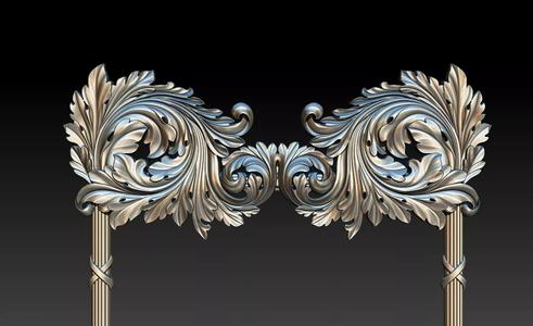 Ornate Decorative Frame Bas-Relief