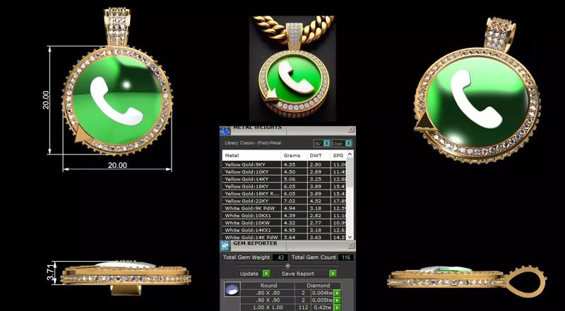 Lightweight Social Media Theme Pendant Collection STL 3DM Files