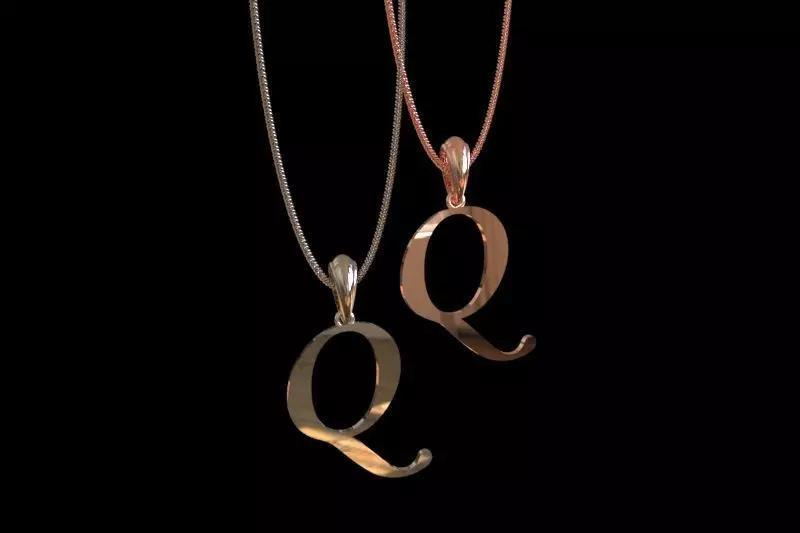 Letter Q NECKLACE 3D print model