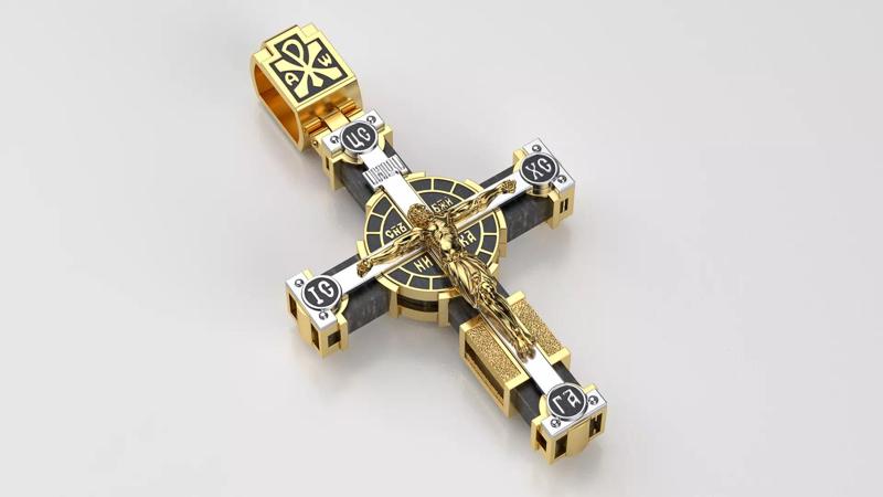 Orthodox cross with wood