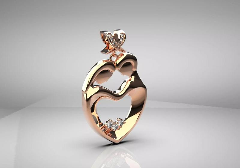 gold love pendant jp0216