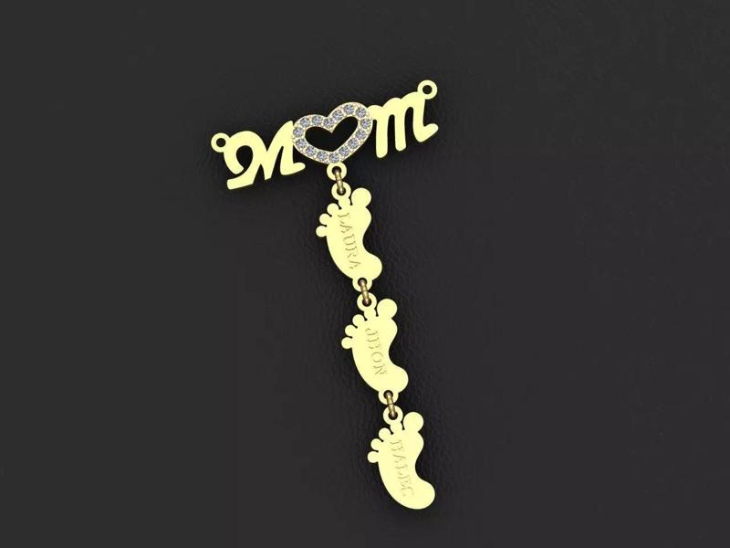 Mother and children pendant