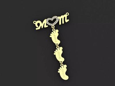 Mother and children pendant