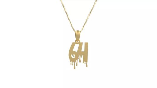 Model 1297 64 Bloody Terror Initial Number Pendant
