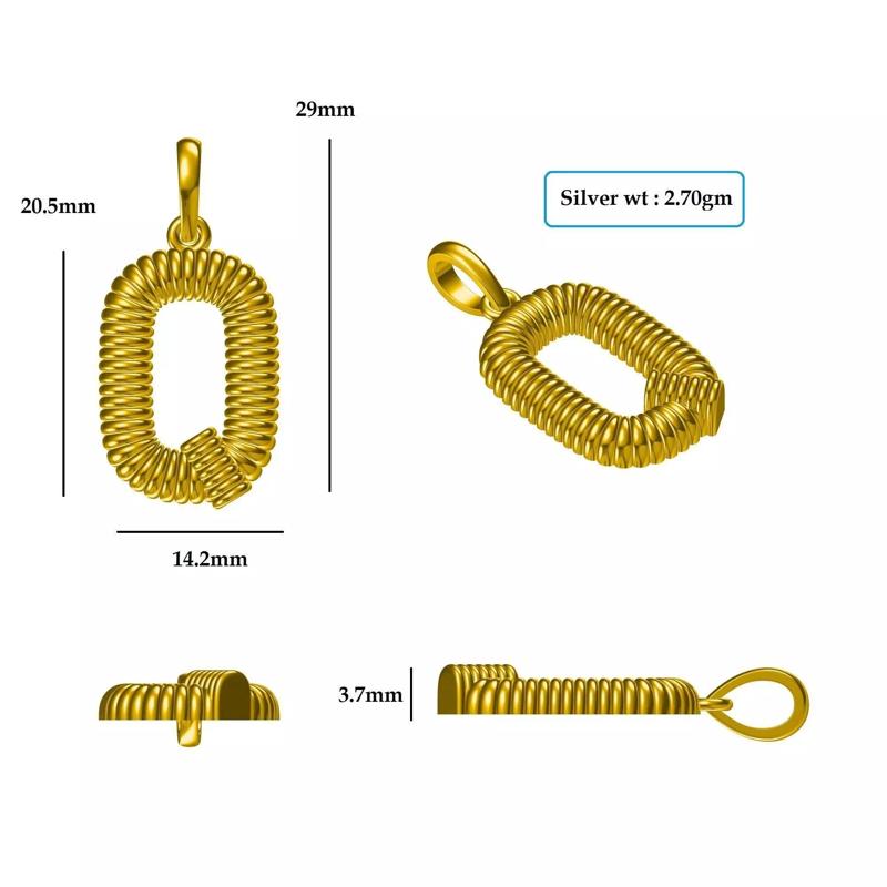 Q Pendant gold plated