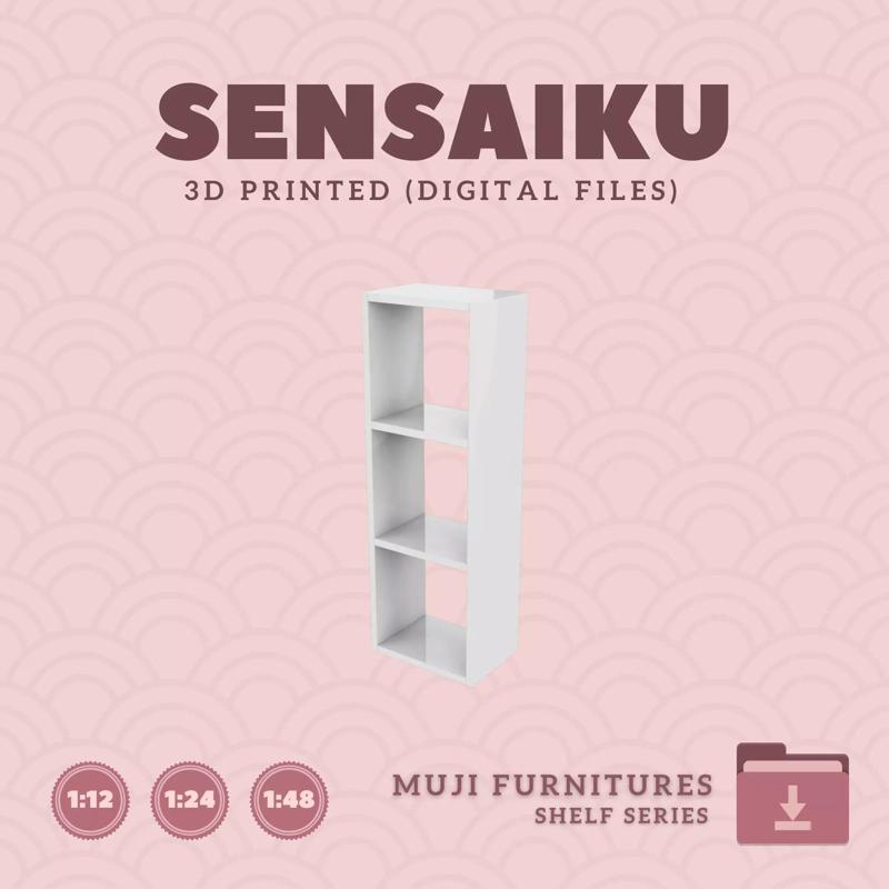 2 MUJI Stacking Shelf for Miniature Dollhouse  Muji