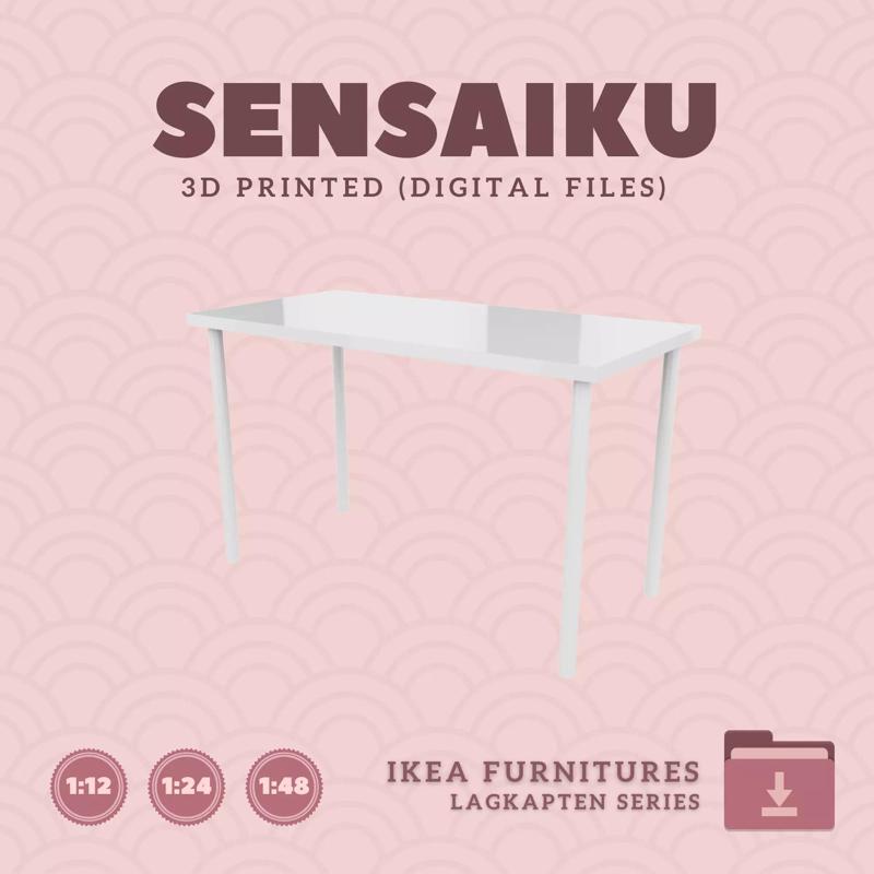 2 LAGKAPTEN  ADILS  Desk 47 in for Dollhouse - IKEA - 3D Print
