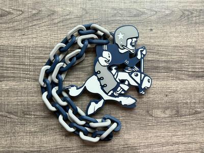 Dallas Cowboys Retro Logo Oversized Necklace, Pendant Chain