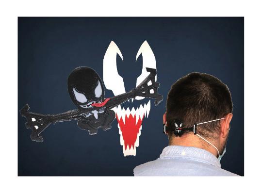 Ear Saver for face mask | Venom Custom Face Mask Holder | Ear saver | Mask Grips | Handmade in the UK | Mask Extender