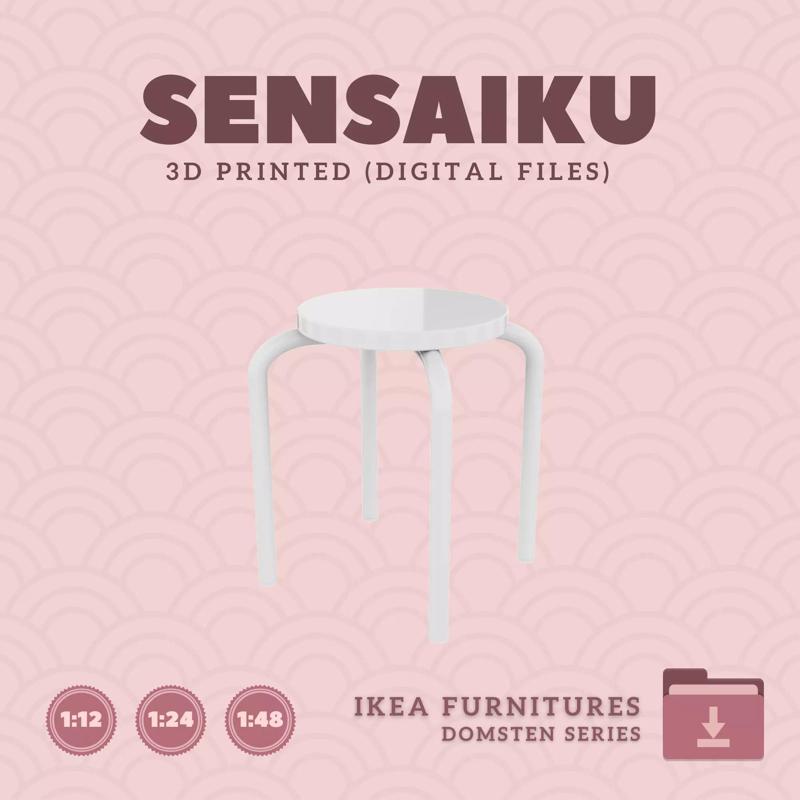 26 DOMSTEN Stool for Miniature Dollhouse - IKEA - 3D Print