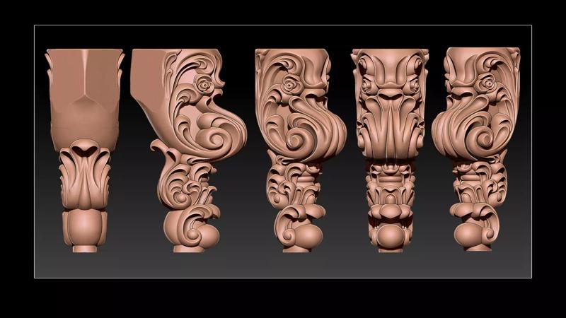 Classic Table and Chair Leg Model Kit - 061